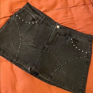Wild Fable Black Denim Skirt